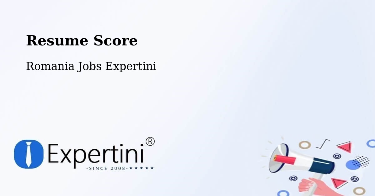 Resume Score & Job Description Match Tool – Ianca - Romania Jobs Expertini